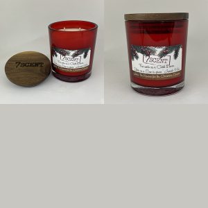 Christmas Isaiah Red Glass Candle